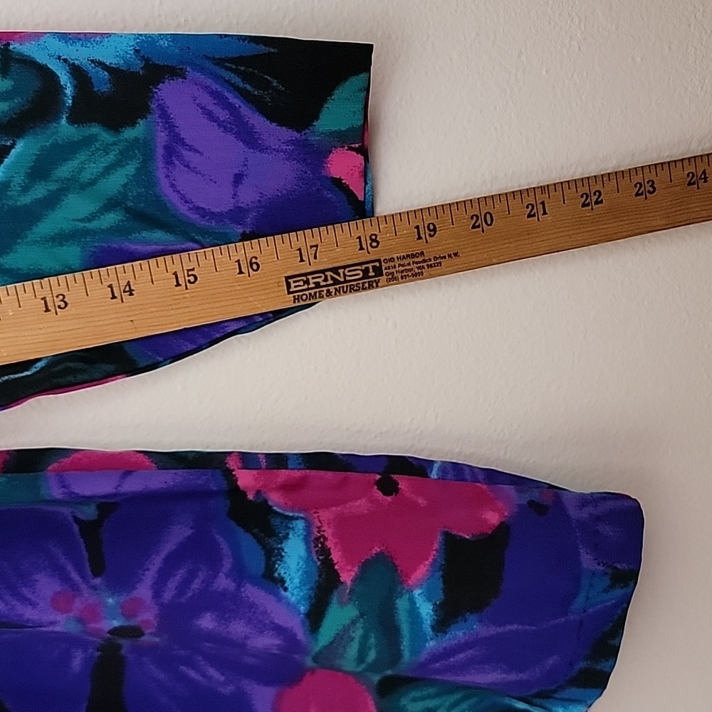 Vintage S.G. Sport Floral Artsy Purple, Pink, Blue, Green & Black Blazer M - Picture 16 of 16